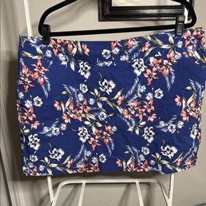 Floral Blue Skort with pockets
